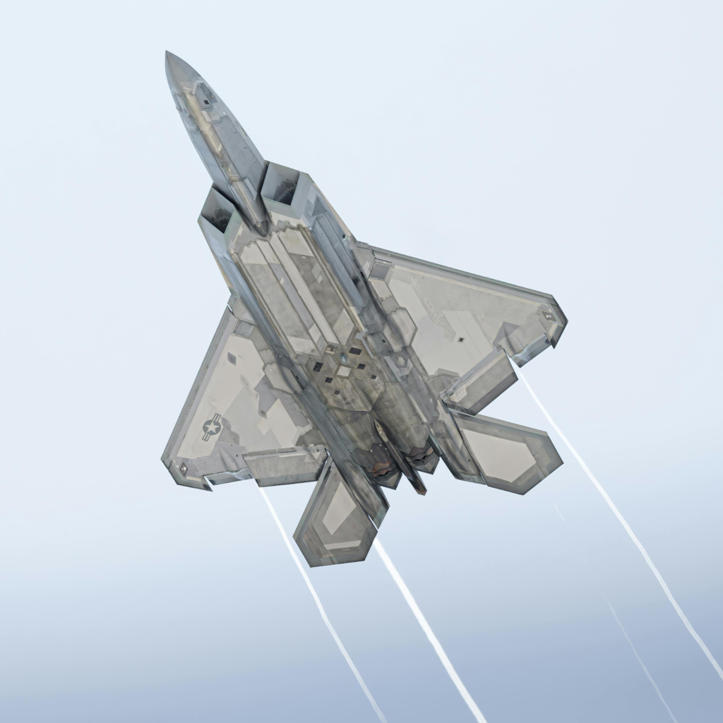 An F-22 Raptor in flight