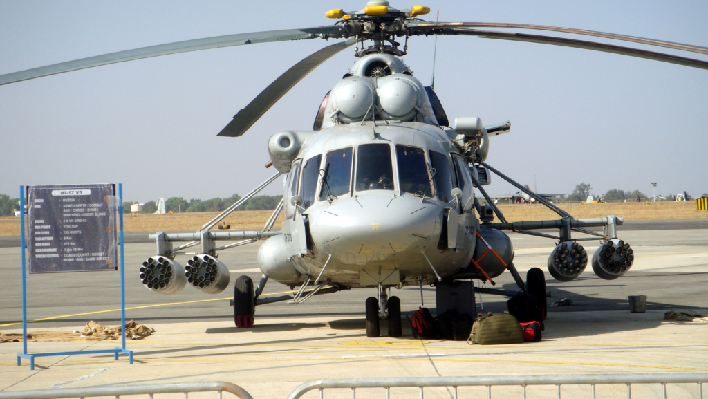 Indian Air Force's Mi 17 V5 shot at Yelhanka Station in Bengaluru, India  