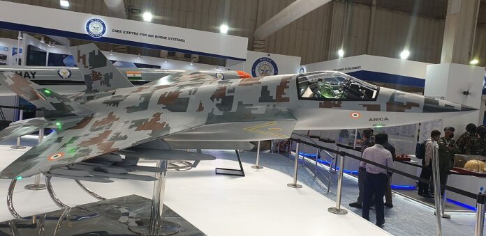 AMCA model displayed during Aero India 2021 Aerospace India Association