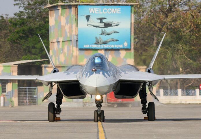 Su-57 at Aero India 2025