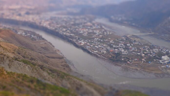 A view of Jehlum River near Muzaffarabad in PoK.